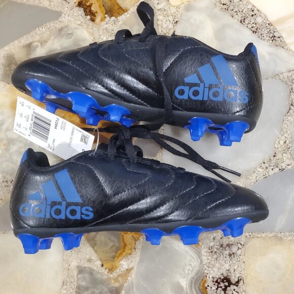 Adidas Goletto Soccer Cleats Boys Size 13K Blue & Black ( VII FG J FV2894) NWT - Picture 1 of 10
